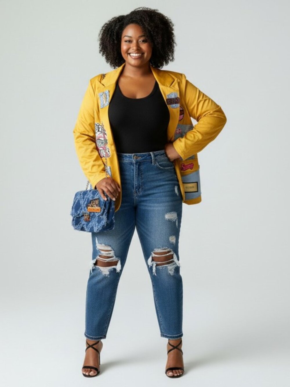 Upcycled Patch Statement Blazer - Picture 5 of 5